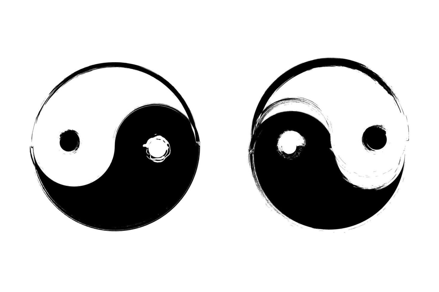 Yin and yang glyph symbol. Symbol of yinyang illustration isolated background. Yin yang icon. vector