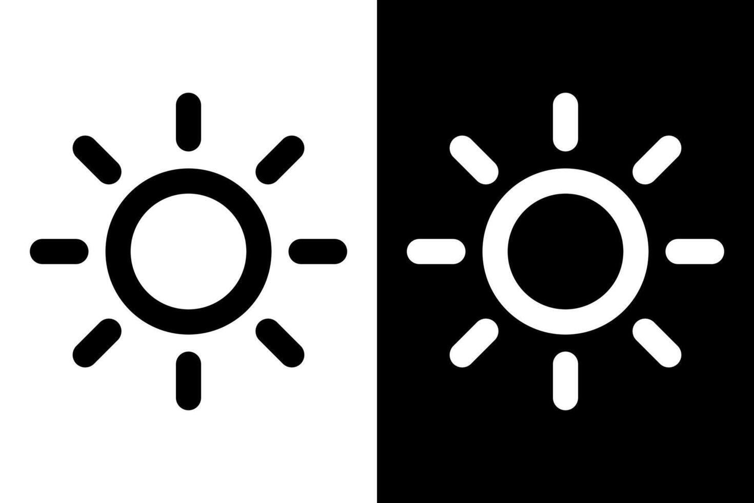 Brightness symbol icon illustration. Intensity setting art. vector