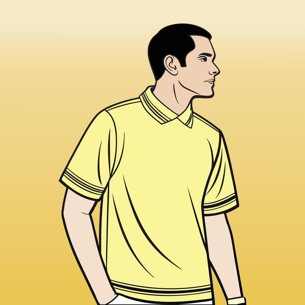 Basic Man t-shirt mockup illustration design vector