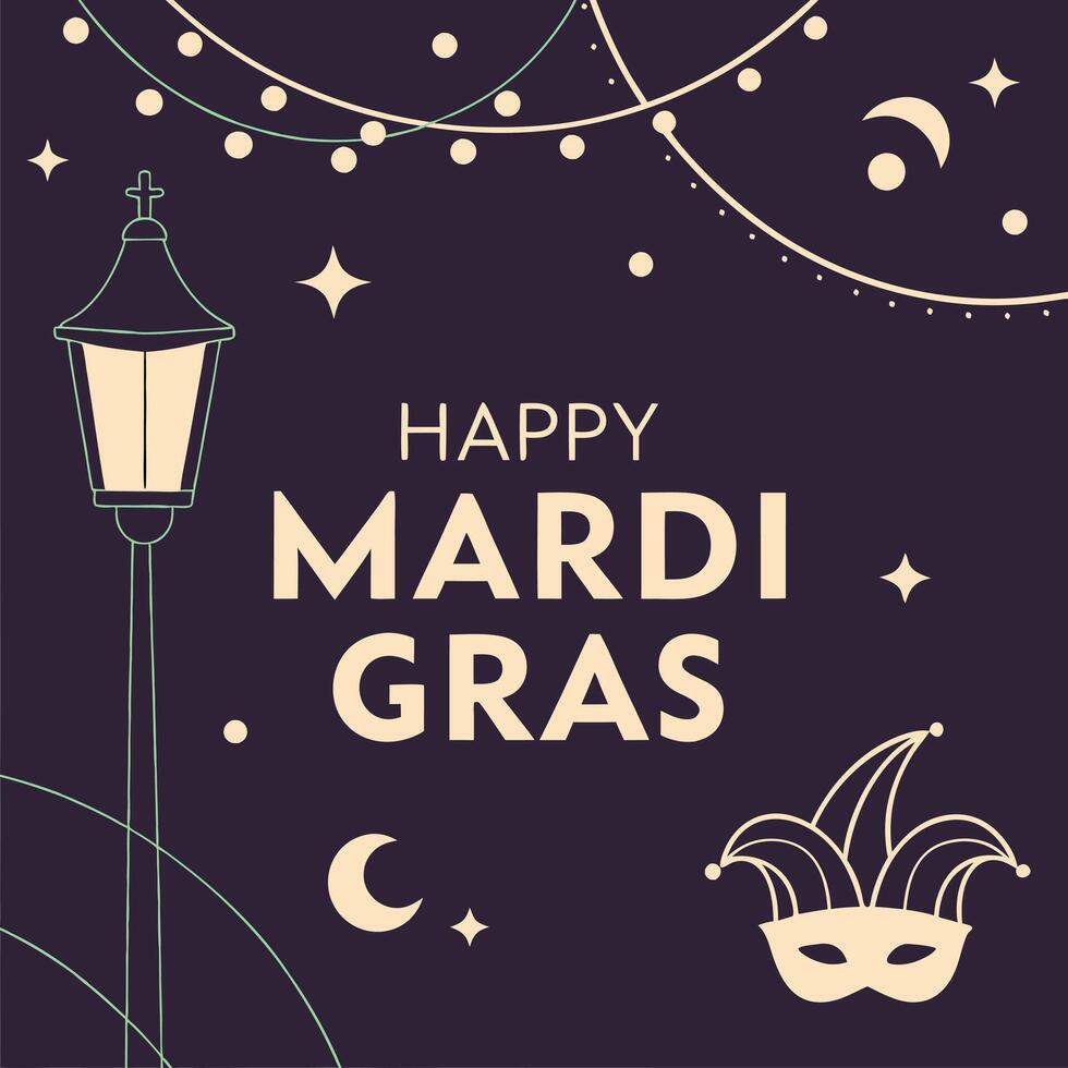 Happy mardi gras illustration vector
