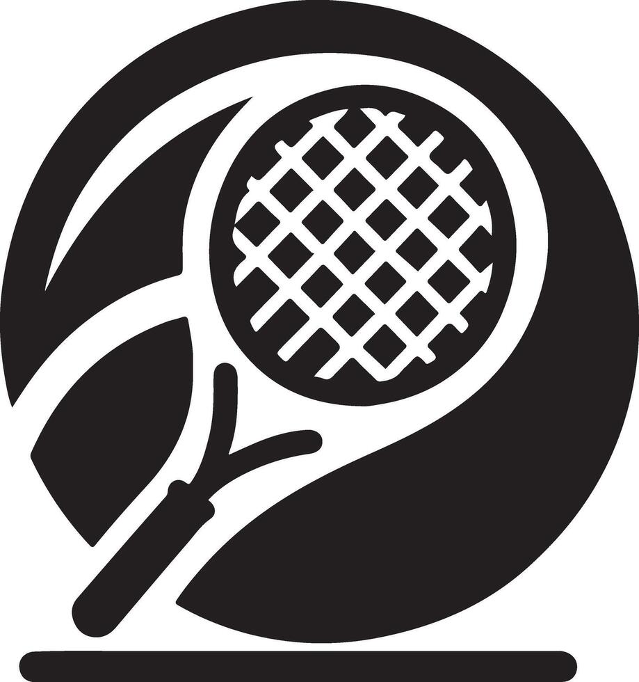 Racket logo icon silhouette. vector