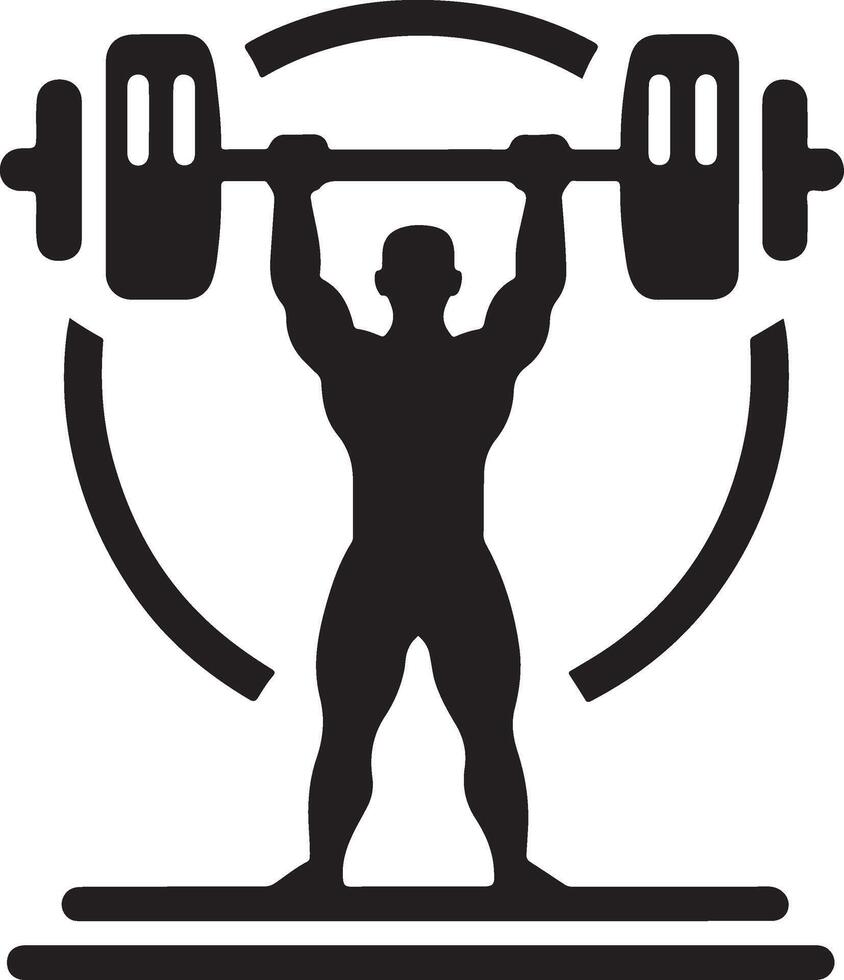 GYM body lifting icon. vector