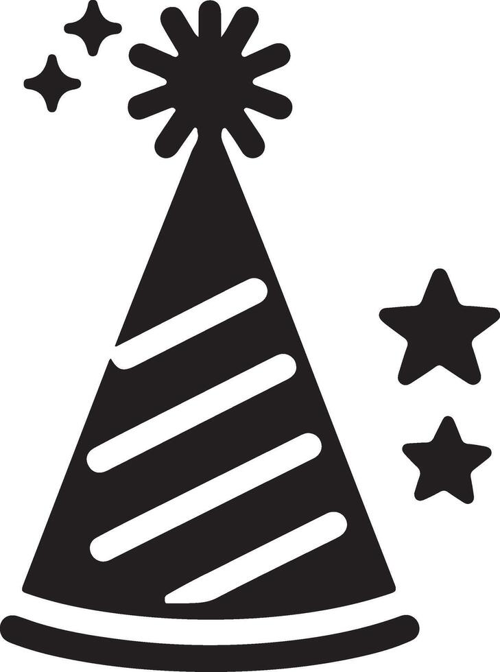 Silhouette of a simple party hat. vector