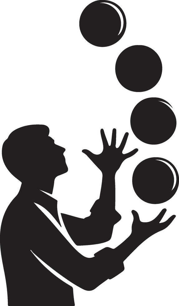 Brainstorming multitasking icon. vector