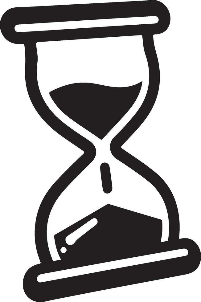 Simple hour glass icon. vector
