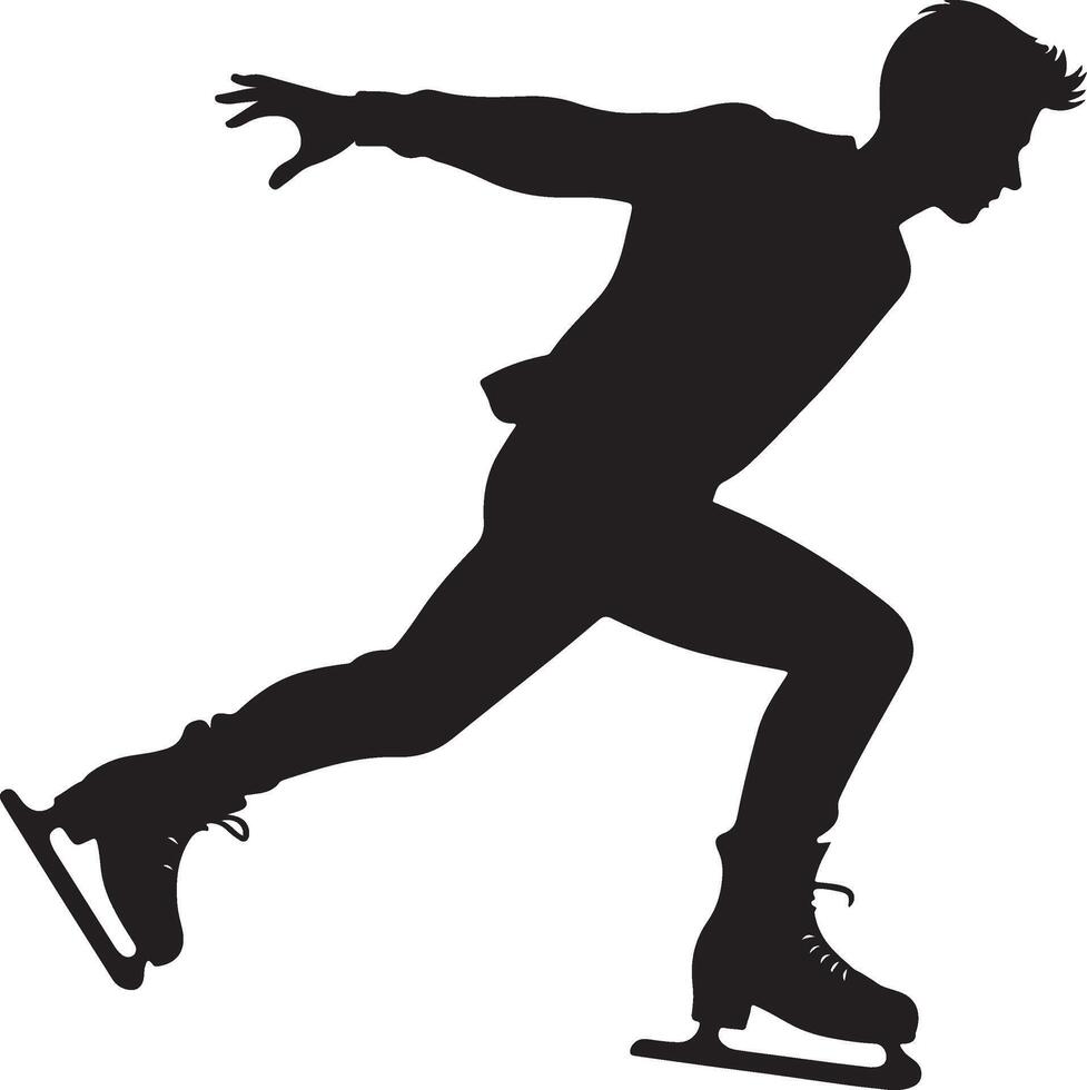 Ice skates icon silhouette. vector