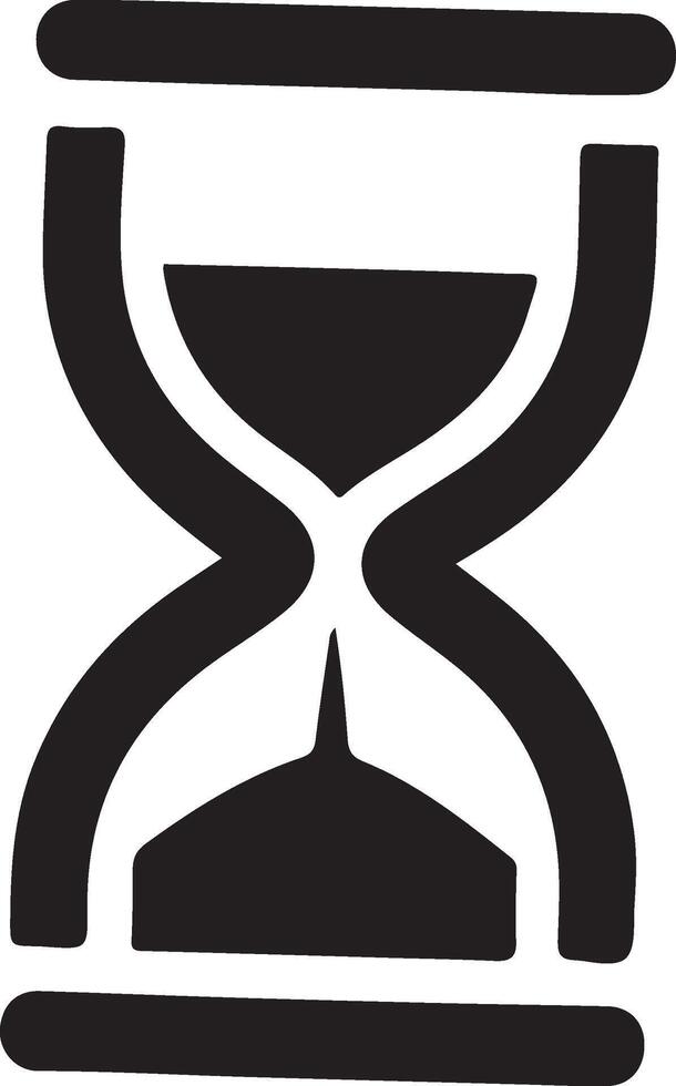 Silhouette of a hour glass vector