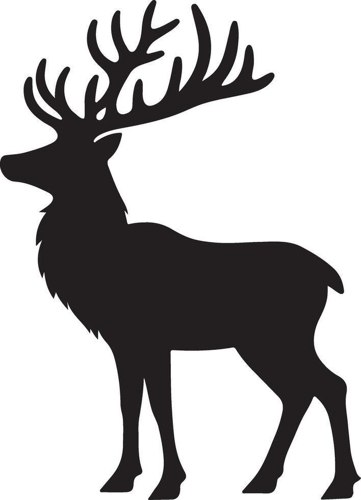 Reindeer icon silhouette. vector