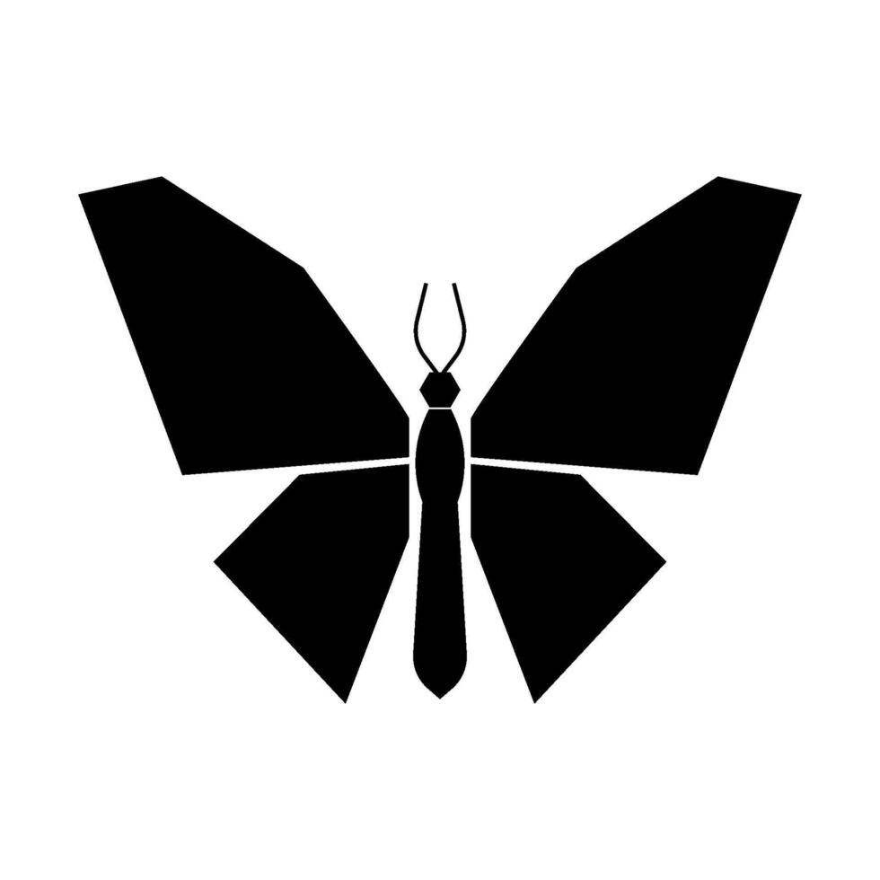 Abstract Black Butterfly Graphic vector