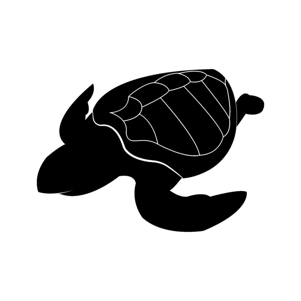 minimalist turtle icon illustration vector