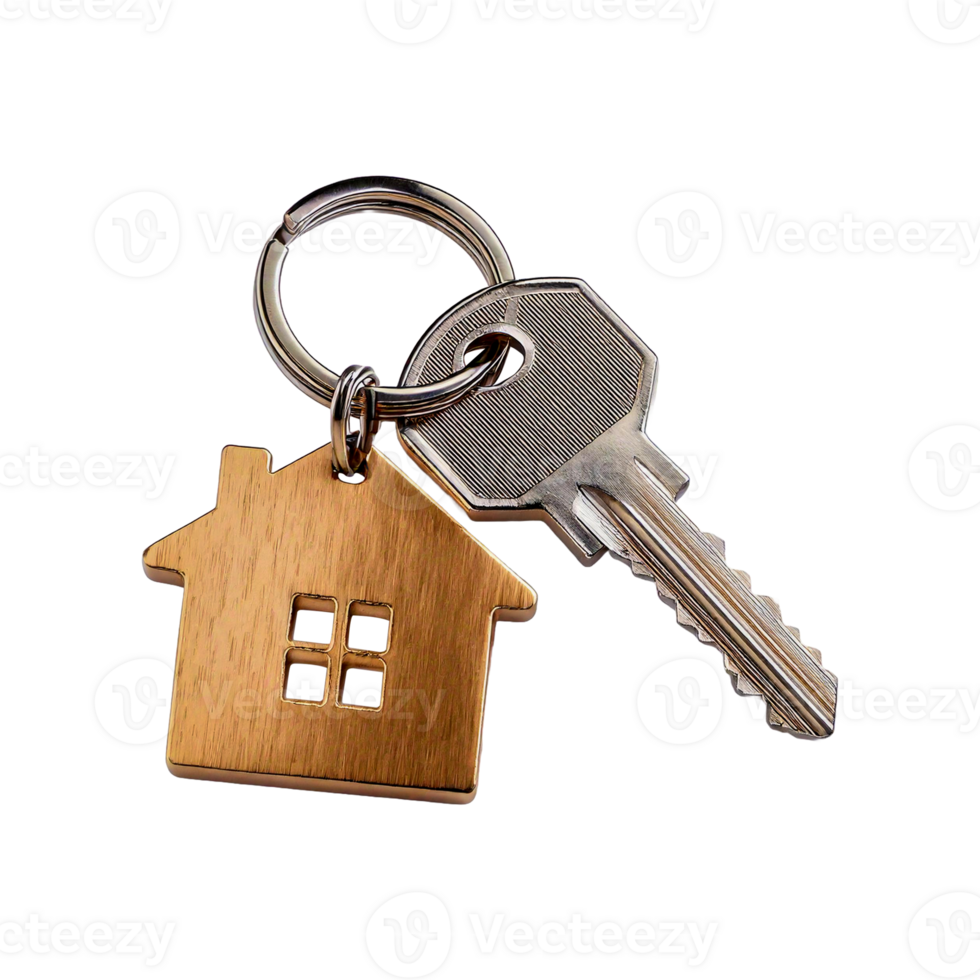 a set of keys with a house on it png