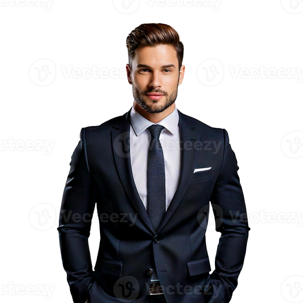 portrait of a businessman standing pose png