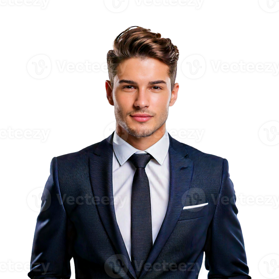 portrait of a businessman with a black suite png