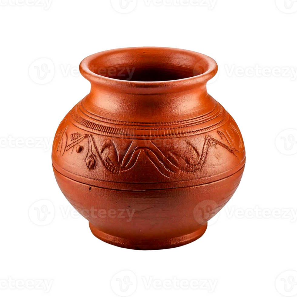 old pot. Indian water pot for toilet. clay pot png