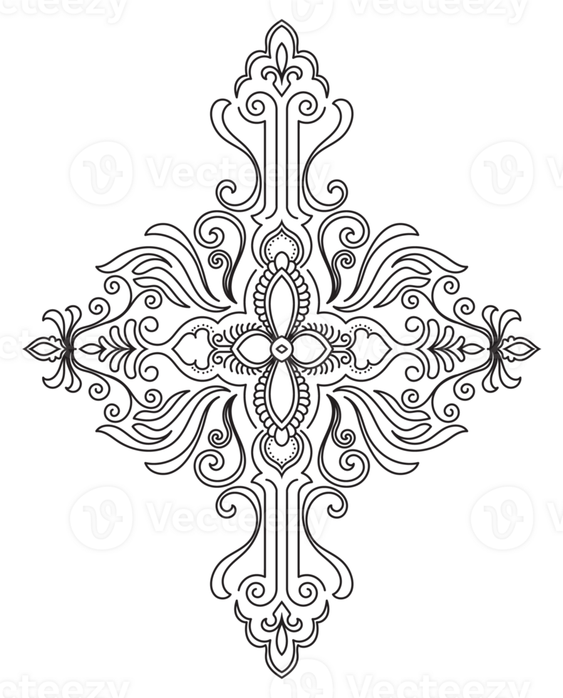 Tattoo line design art Carpet graphic element png