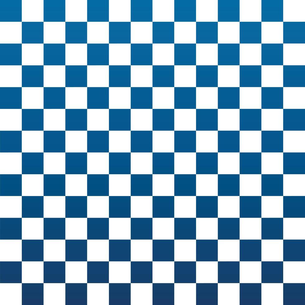 Seamless geometric checkerboard pattern. Blue and white checkerboard vector