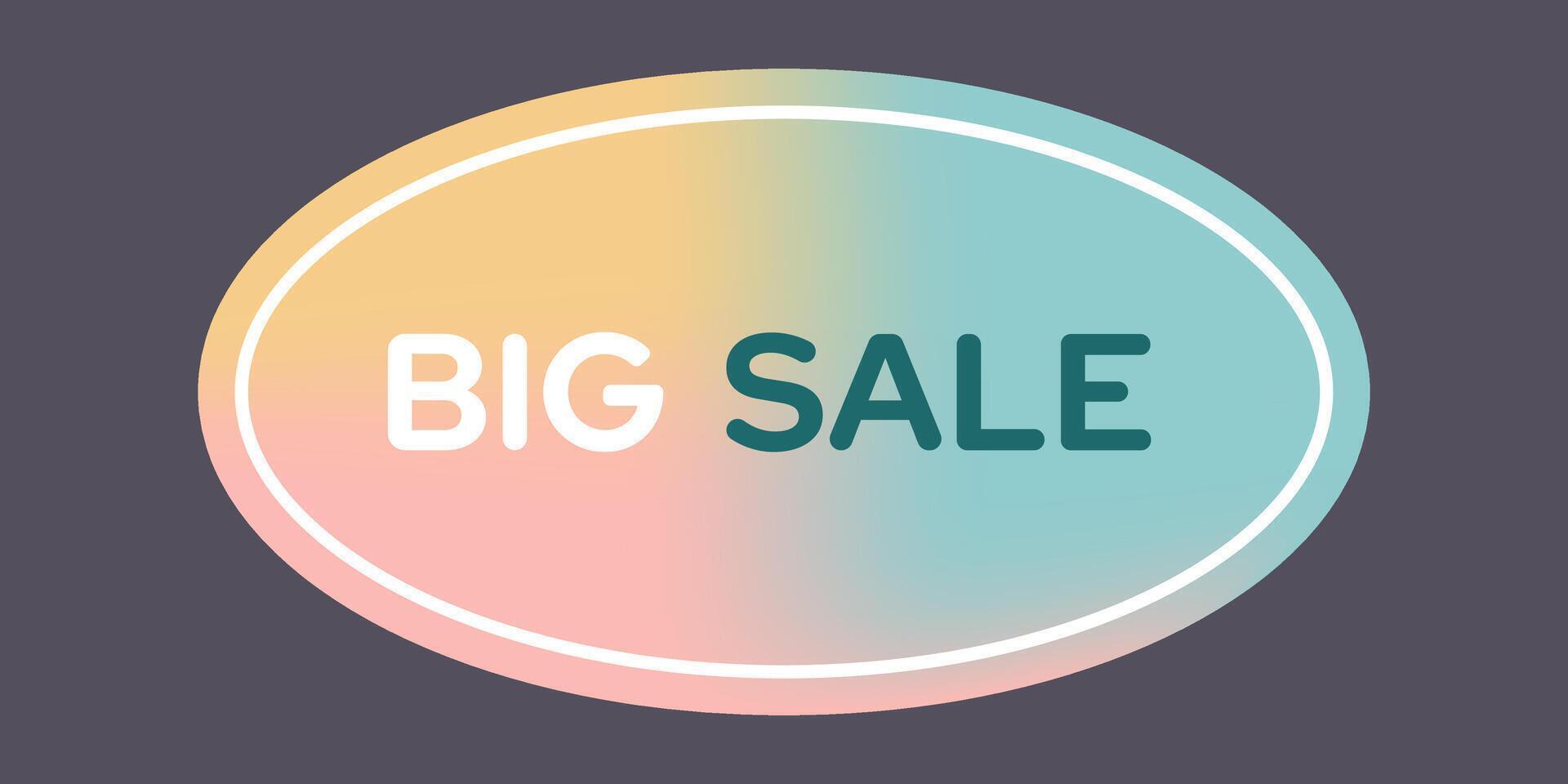 Big sale sticker in retro style vector