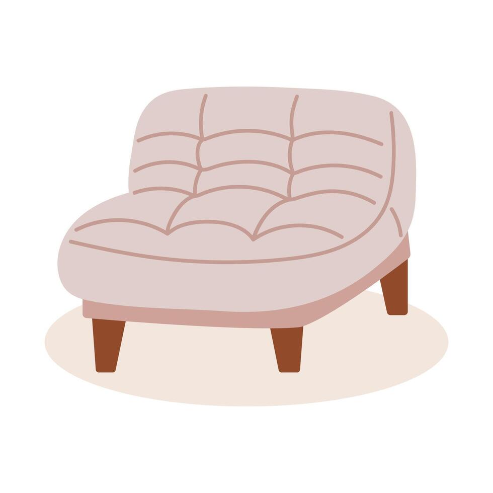 Trendy comfortable chair for design interior vector