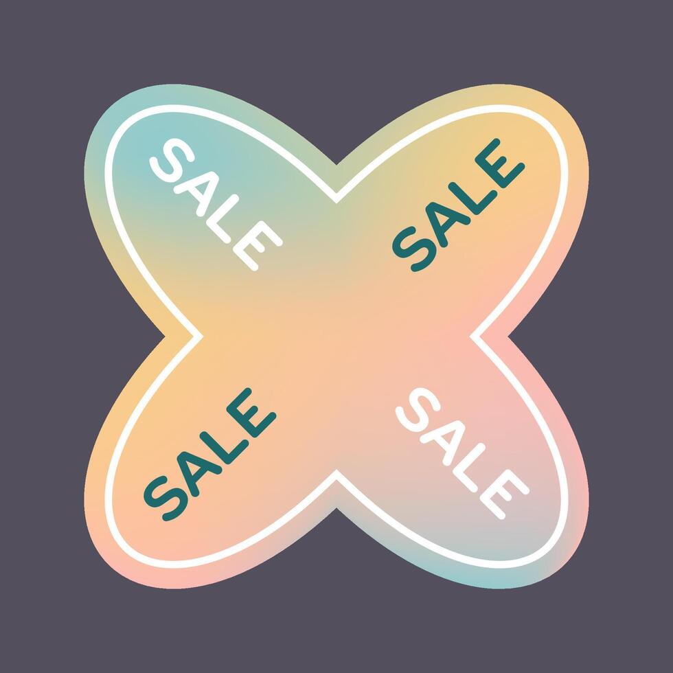 Sale promotion badge in retro style vector