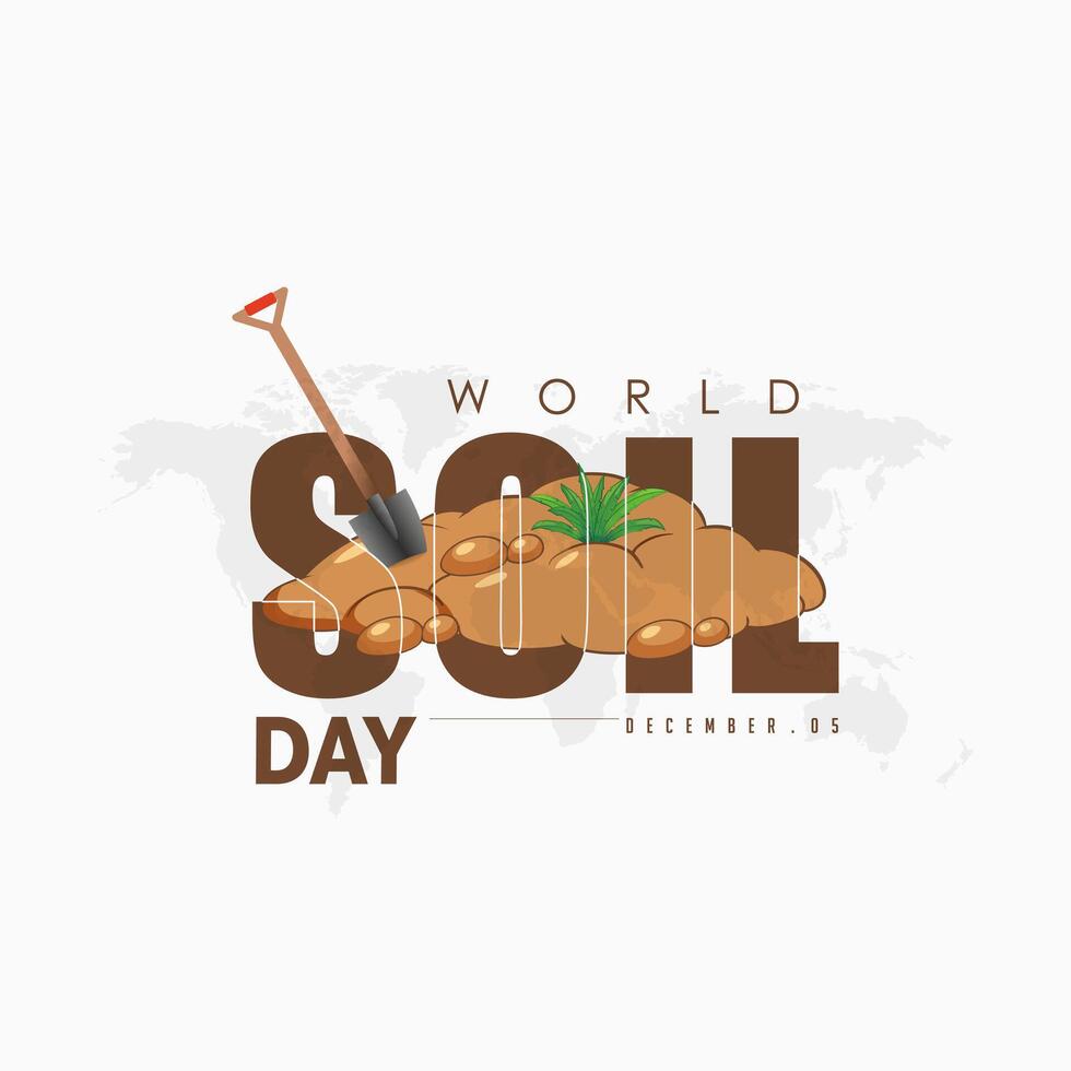 World Soil Day. 5 December. holiday concept. soil . social media post design template vector