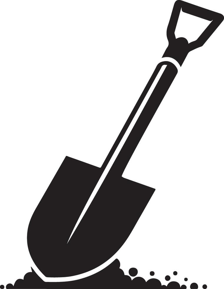 Unique Shovel Silhouette Design for Artistic and Professional Use vector