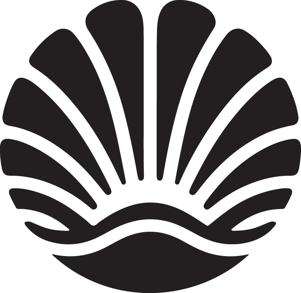 Versatile Scallop Logo Silhouette Design for Your Next Project vector