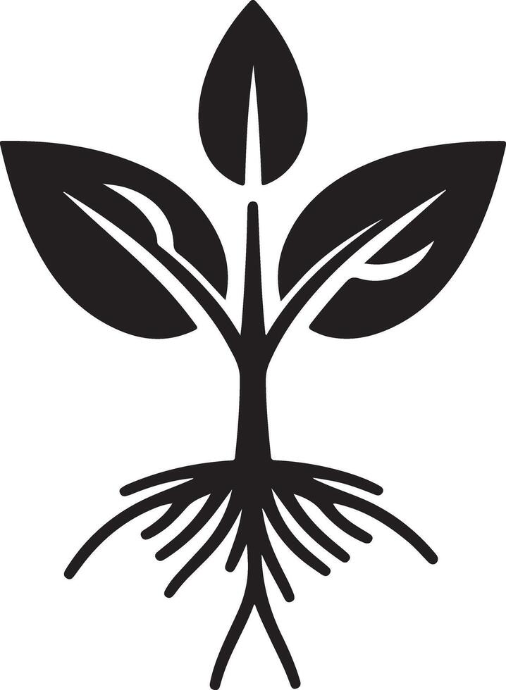 Explore Creative Seed Sprouting Silhouette Design Ideas Today vector