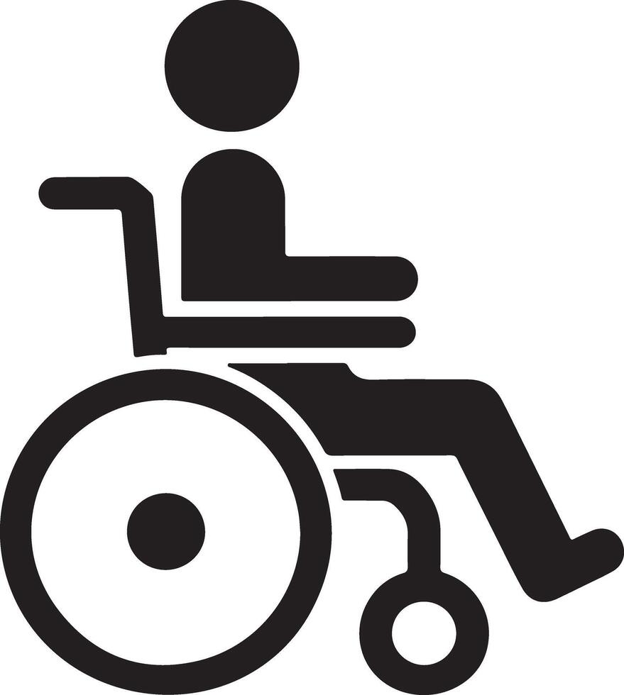 Versatile Wheel Chair Silhouette Design for Creative Applications vector