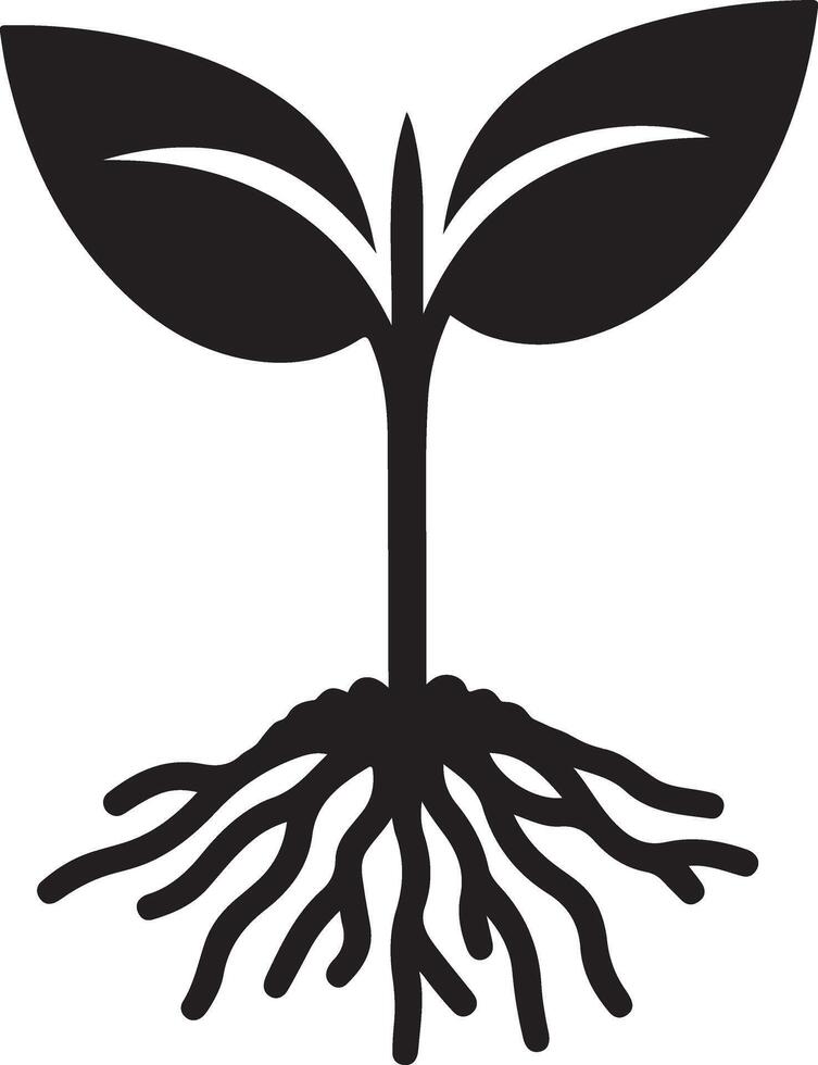 Capture Nature with Seed Sprouting Silhouette Design Downloads vector