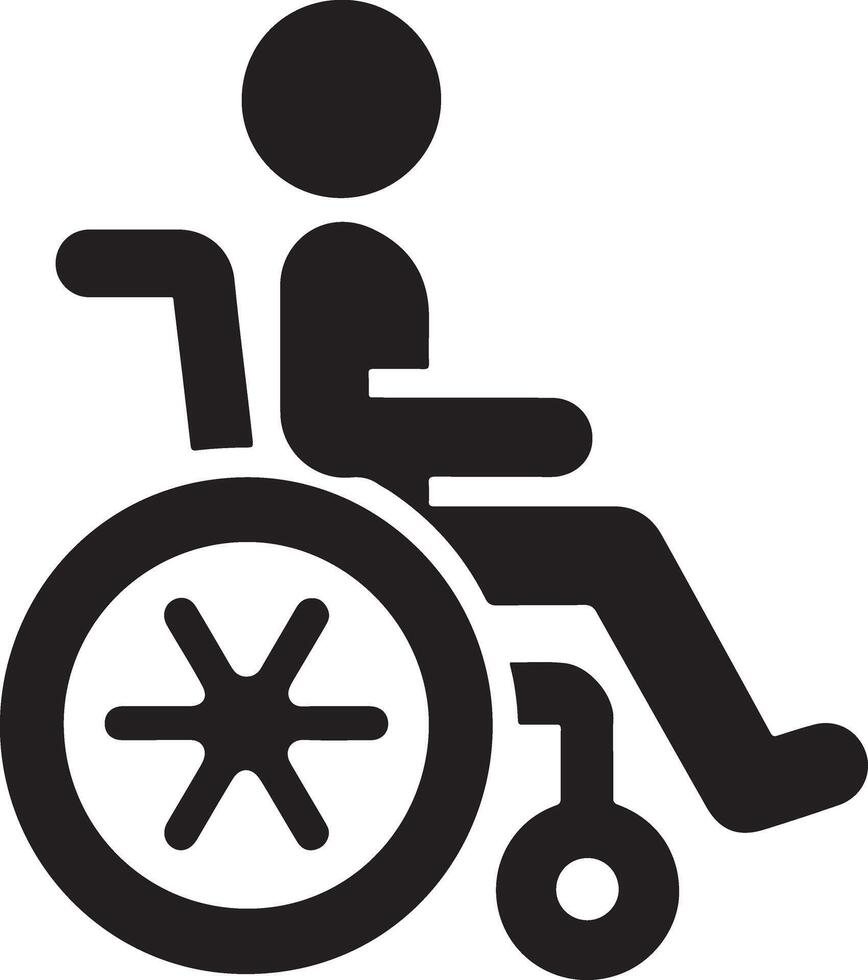 Create Stunning Designs with Wheel Chair Silhouette Art vector