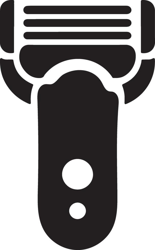 Modern Electric Shaver Silhouette Design for Creative Use vector