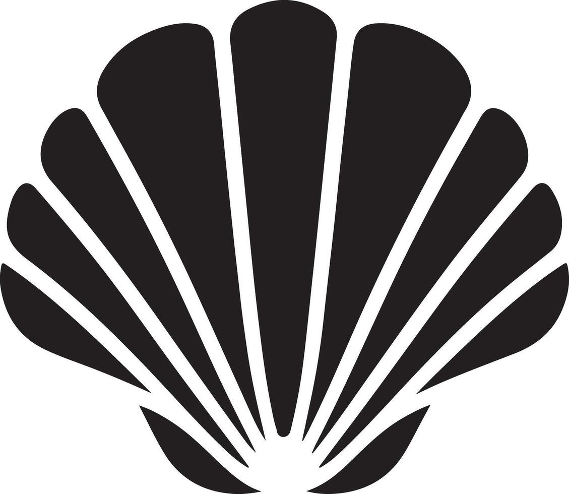 Eye-Catching Scallop Logo Silhouette Design to Enhance Your Brand vector