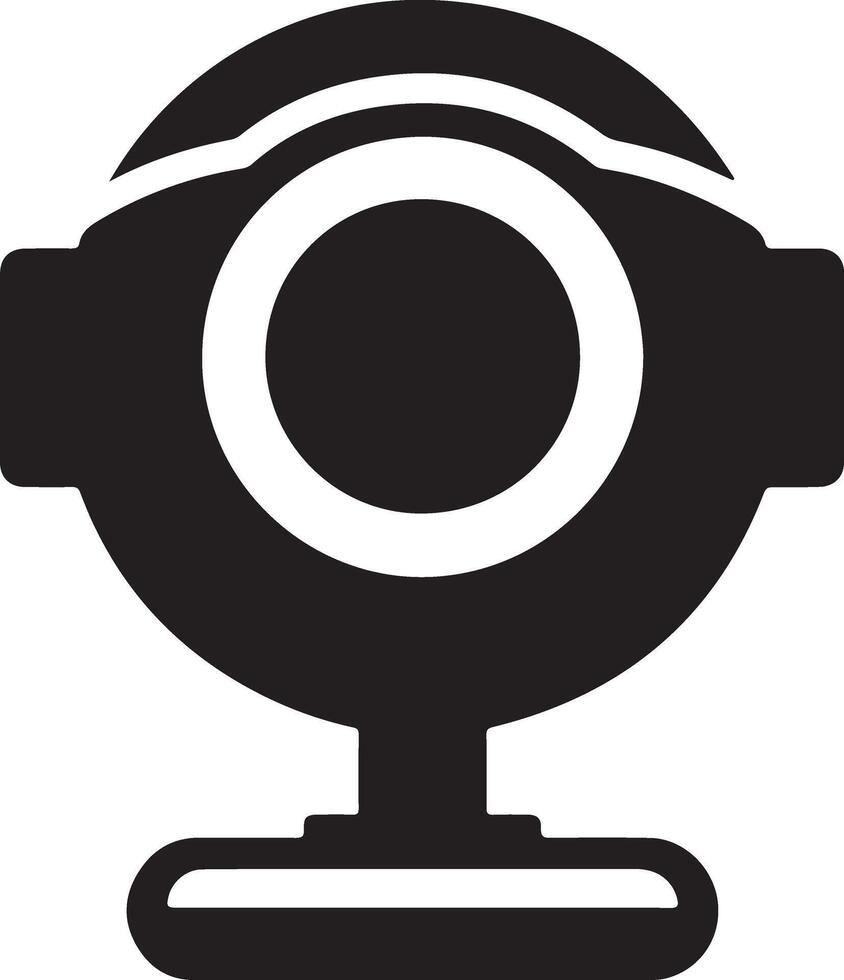 Professional Webcam Icon Silhouette Design for Graphic Use vector