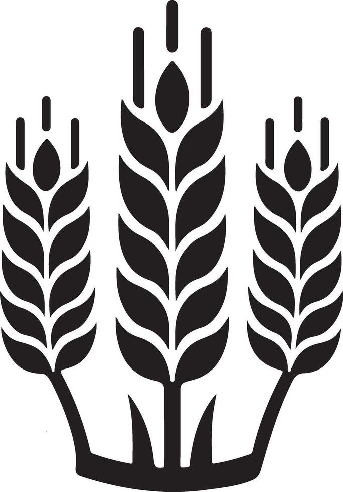 Wheat Icon Silhouettes for Unique Graphic Design Solutions vector