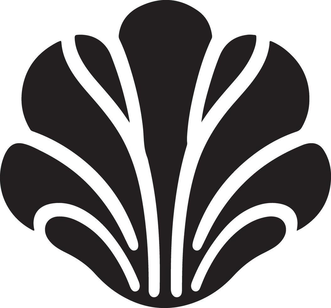 High-Quality Scallop Logo Silhouette Design for Creative Projects vector