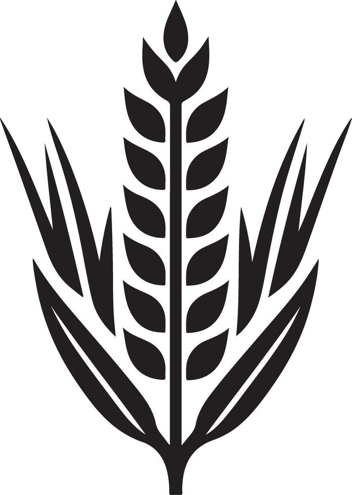 Beautifully Crafted Wheat Icon Silhouettes for Your Branding Needs vector