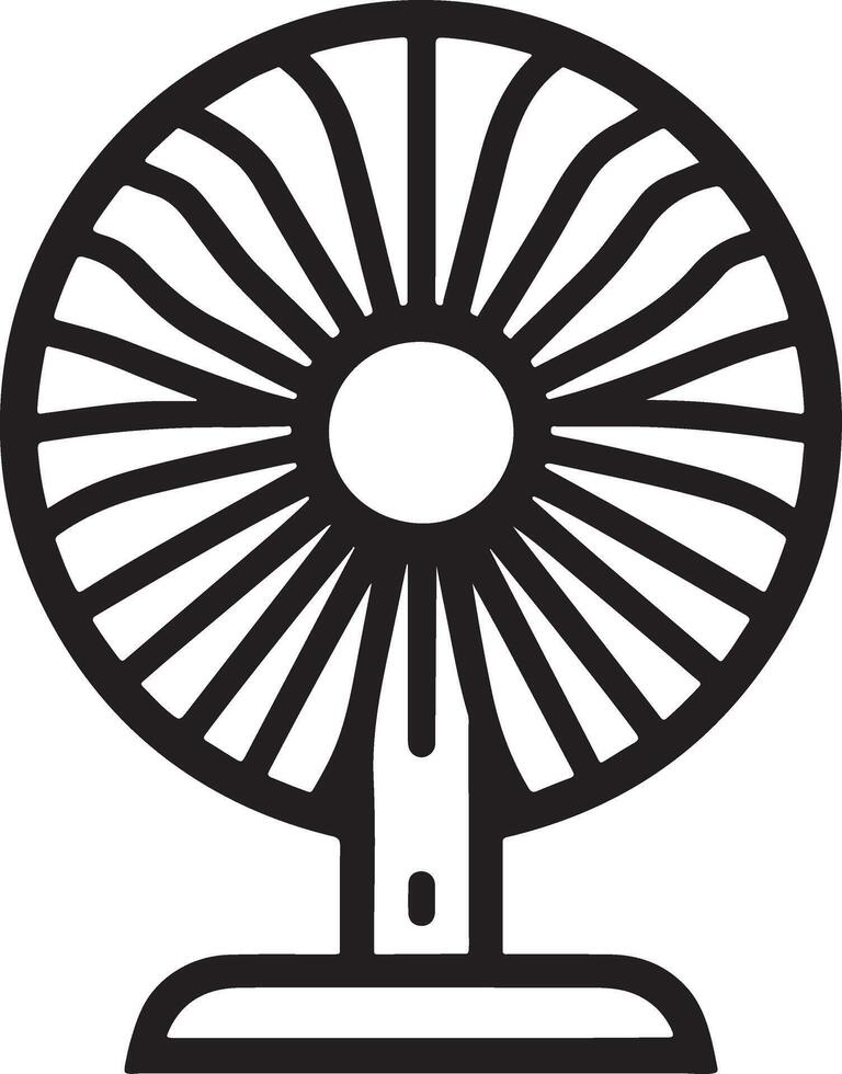 Versatile Stand Fan Silhouette vector
