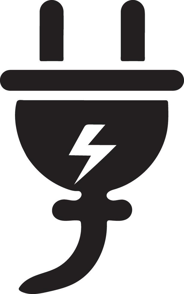 Beautiful Power Plug Silhouette Design for Advertising Campaigns vector