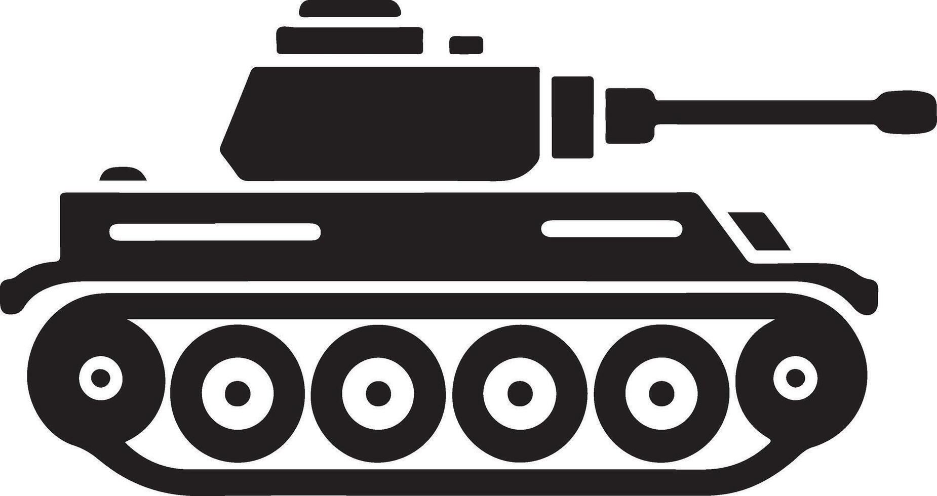 Versatile Tank Silhouette Design To Enhance Your Artwork vector