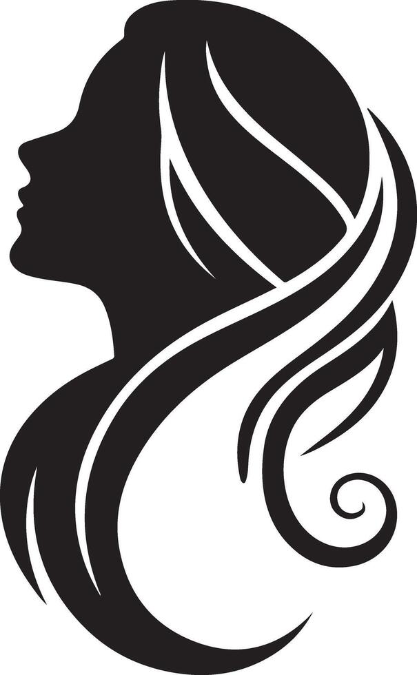 High Quality Women Face Silhouette Design for Digital Art vector