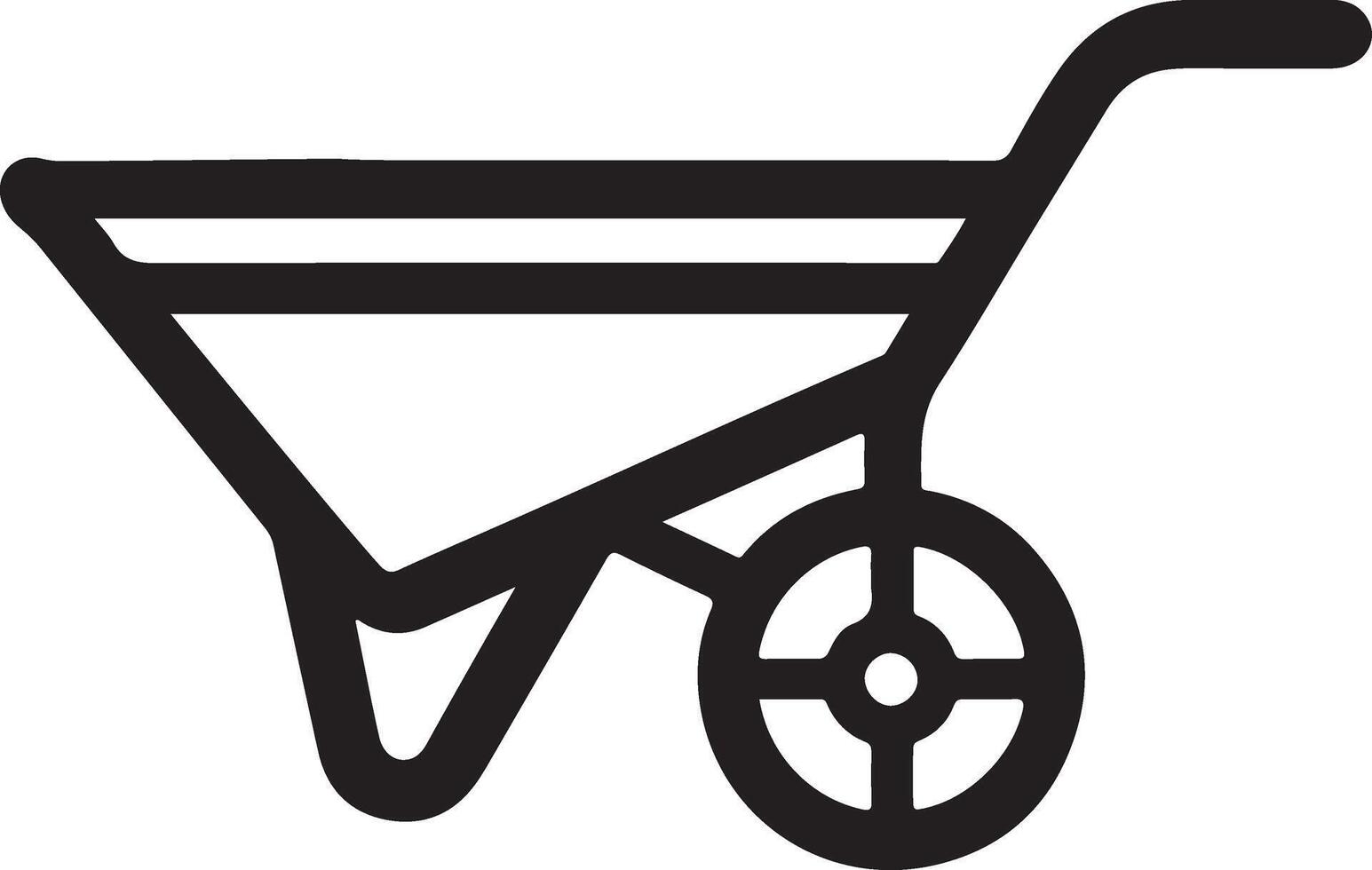 Stunning Wheelbarrow Silhouette Design Perfect for Nature Lovers vector