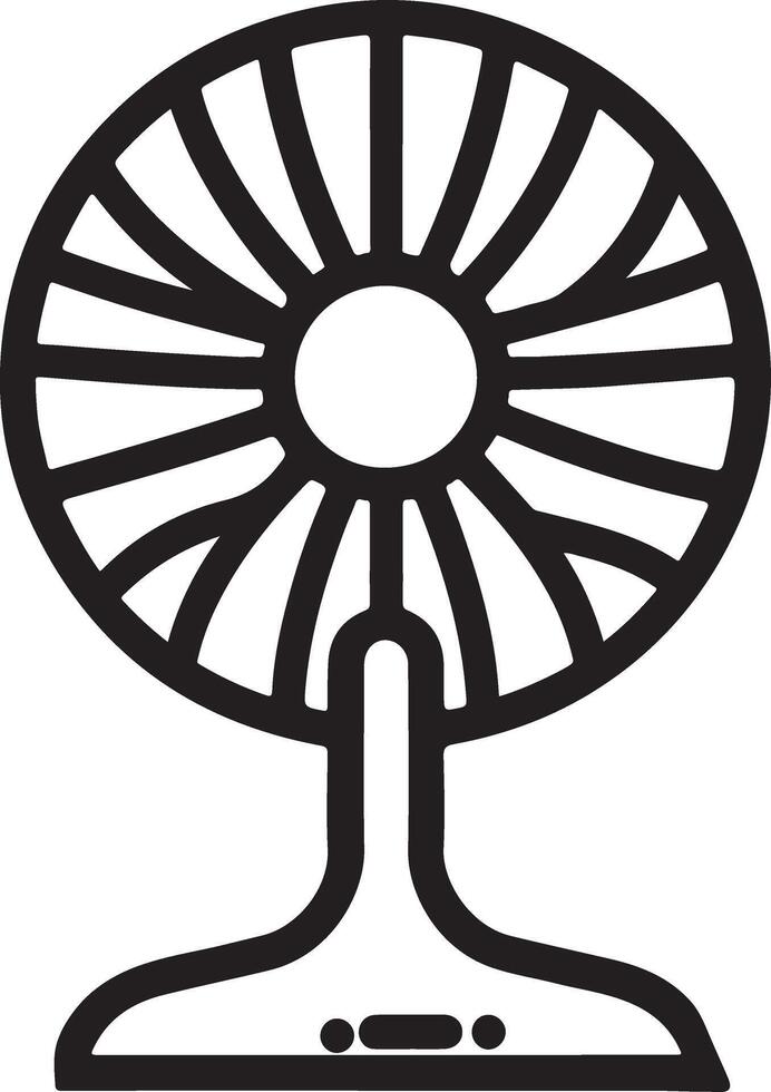 Dynamic Stand Fan Silhouette Graphics vector