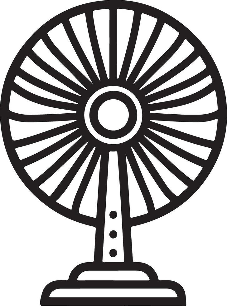 Elegant Stand Fan Silhouette Design vector