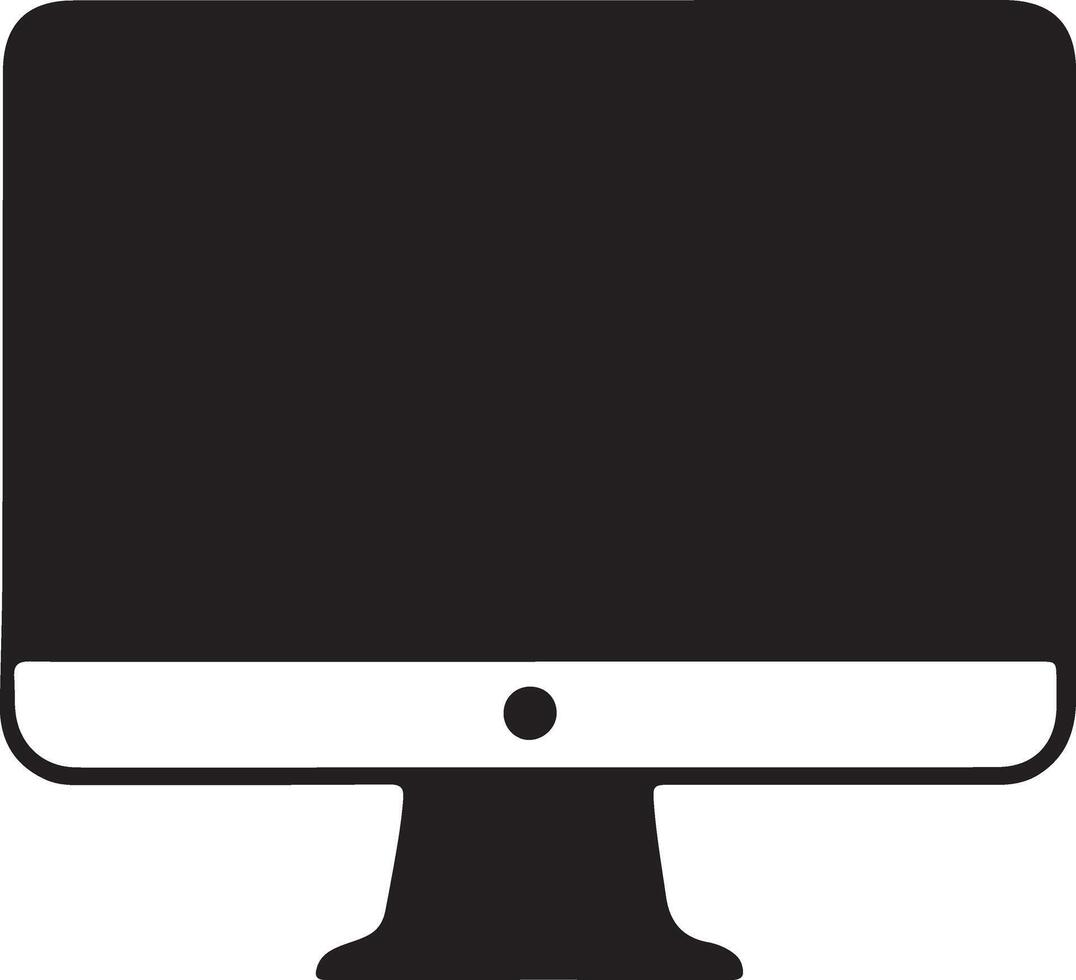 Professional Monitor Silhouette Design for Modern Designers vector