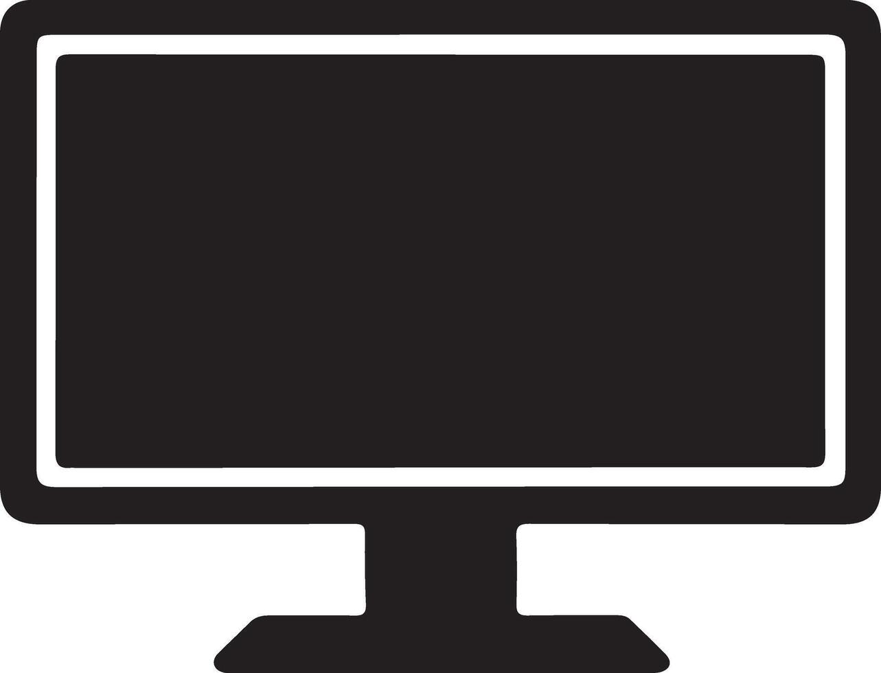 Stunning Monitor Silhouette Design for Artistic Inspirations vector