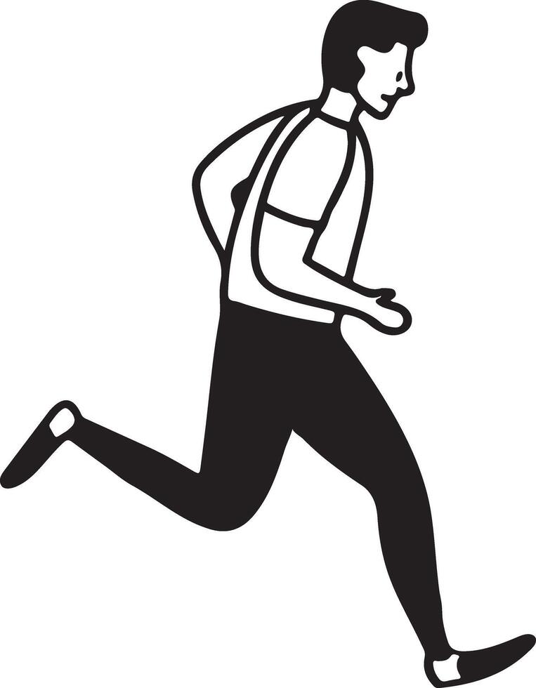High-Quality Athlete Running Silhouette Design for Designers vector
