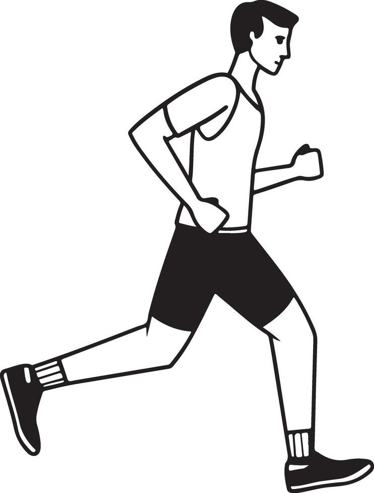 Professional Athlete Running Silhouette to Enhance Your Artwork vector