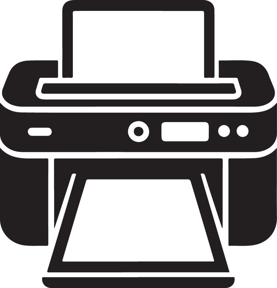 Printer Silhouette Design Perfect Resource for Graphic Designers vector