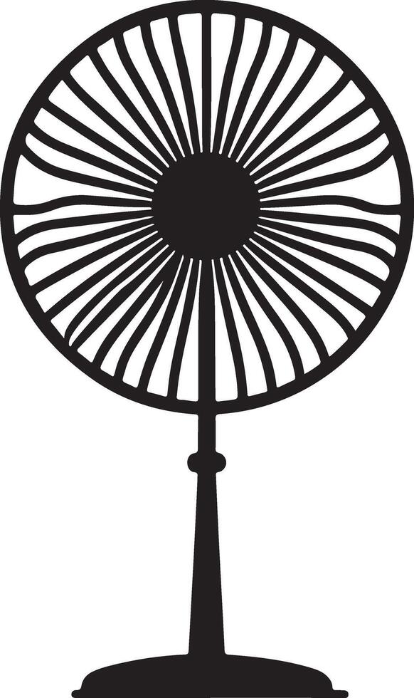 Stand Fan Silhouette for Your Next Design Project vector