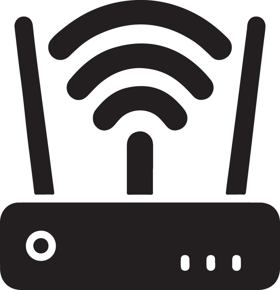 High Quality Wifi Router Silhouette Design for Graphic Use vector